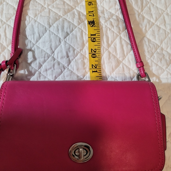 Coach Legacy 19914 Pink Leather Penny  Crossbody Bag with Tassel and Handtag - Picture 13 of 13